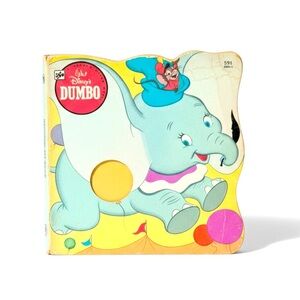 VTG DISNEY DUMBO paperback book with Colorful Balloons picture book elephant